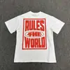 Suministro Transfronterizo a Largo Plazo de Camisetas Casuales de Manga Corta Estilo Streetwear Americano High Street Hip-Hop Europeo y Americano para Hombres y Mujeres