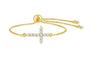 Pulseira de ouro ajustável cruz de zircônia personalidade moda europeia e americana joias água do riacho da primavera PBR-138