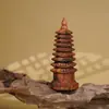 Jujubeira atingida por raio com Torre Wenchang de Nove Andares atingida por raio Ornaments de Madeira para Estudo de Nove Andares Esculpidos Puramente à Mão Entrada