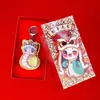 Llavero con forma de serpiente de dibujos animados del año de la serpiente, colgante dorado del zodiaco, actividades para el hogar, drenaje, pequeño regalo al por mayor