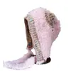 Gorro de Punto con Orejas de Gato y Correa de Felpa de Color Contrastante para Mujer, Otoño e Invierno, Lindo y Cálido, Moda Callejera, Gorro Lori
