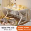 Escritorio para estudiantes, uso doméstico, diseño simple para niñas, adecuado para apartamentos de alquiler, estudio de dormitorio, escritorio de escritura, banco de trabajo, escritorio de oficina para computadora blanco