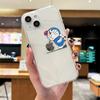 Doraemon Adequado para Apple 14 Phone Case iPhone16promax Transparente Criativo Desenho Animado 13 Casal Soft Case