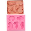 Directo de fábrica nuevo 5 coches silicona azúcar pastel decoración molde hecho a mano chocolate horneado H3003