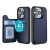 Adecuado para Funda de Cuero para iPhone 16, Apple 15 Succión Magnética 14 Funda para Teléfono con Ranura para Tarjetas, 13 Funda Protectora Magsafe, Antihuellas