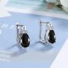Joyas de corazón Joyas transfronterizas Pendientes de zafiro con forma de gota de agua Lujo ligero europeo y americano Elegantes pendientes de circonita con diamante de alto carbono europeo y americano para mujer