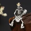Hip-Hop Rock Calavera Guitarra Aleación Collar Transfronterizo Comercio Exterior Temu Aliexpress Amazon Modelo Más Vendido Fabricante