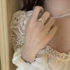 Anillo ajustable abierto con diseño de mariposa líquida, estilo frío y personalidad para mujer, anillo para el dedo índice con diseño de nicho para chica atractiva.