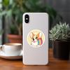 50 lindos stickers decorativos de perro Corgi de dibujos animados para cuaderno, patineta, equipaje, graffiti, pegatinas para cuaderno, pegatinas para diario de mano