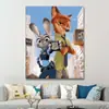 Pintura a Óleo Digital DIY Paisagem Pintada à Mão e Decoração de Colorir Floral Pintura para Sala de Estar 6216 Zootopia