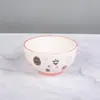 Tigelas e Pratos de Cerâmica para Uso Doméstico, Tigelas para Refeição, Tigelas para Macarrão, Pratos de Servir, Cor Sob Esmalte, Tigelas e Pratos Fofos de Morango, Tigelas para Arroz, Pratos para Frutas