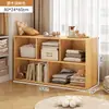 Estante de Livros Armário Divisória de Cabeceira Rack de Armazenamento de Chão Armário de Grade Lateral para Quarto Armazenamento Armário de Oito Compartimentos Armário de Armazenamento