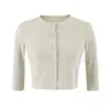 Conjunto de tres piezas para mujer de punto elástico: top sin tirantes/cárdigan corto/pantalones largos ajustados ligeramente acampanados para principios de otoño