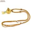 Collar con colgante de lanugo de gran capacidad con botella de aceite de vidrio hueco de arena movediza dorada al por mayor de fábrica
