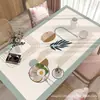 Toalha de Mesa Geométrica Retrô Estilo Americano para Sala de Estar Impermeável e à Prova de Óleo Retangular de Alta Qualidade para Mesa de Jantar Tapete Anti-queimadura para Mesa de Café