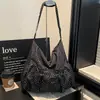 Bolso de Hombro Único Versátil Estilo Japonés Coreano Puntos Simples Bolso Cruzado de Gran Capacidad Estilo Perezoso Bolso de Mano para Viajes