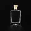 Botella pequeña de licor con tapa, Botella de licor de vidrio, Empaque con etiqueta de licor extranjero de 100 ml, Botella de licor vacía transparente al por mayor, Capacidad pequeña