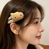 Laço de Gato Transparente Fofo Clipe Floral Tchau Tchau Clipe Lateral Feminino Clipe para Franja Doce Versátil Acessórios de Cabelo Adorno de Cabeça