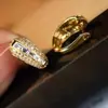 Nuevos Pendientes de Estilo Británico Francés Más Vendidos para Mujer con Diamantes Incrustados de Micro-Piedras en Forma Cuadrada, Modelo de Transmisión en Vivo de Tiktok