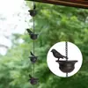 Sinos de Vento de Pássaros Transfronteiriços Decoração de Arte em Ferro Jardim Exterior Pátio Metal Retrô Artesanato Pendente Mais Vendido Corrente de Chuva