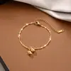 Pulseira de pérolas para todas as ocasiões da Coreia do Sul para mulheres estilo ins nicho aço titânio de alta qualidade pulseira de casal joias atacado