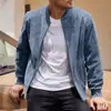 Chaqueta de piloto casual unisex para otoño e invierno, de gran tamaño, con cremallera de gamuza, cuello alto, manga larga, prenda exterior de Amazon