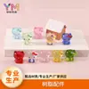 Desenho Animado Fofo Luminous Kt Cat Acessórios de Resina DIY Decoração de Mesa Enfeites Acessórios para Chaveiro de Carro