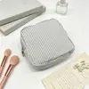Bolsa de Maquillaje de Gasa de Burbujas Estilo Nuevo Transfronteriza, Bolsa de Almacenamiento Rayada para Cosméticos de Viaje, Neceser para Guardar Compresas