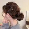Pinza para el pelo pequeña retro de estampado de leopardo estilo coreano para mujer, simple y elegante, con sentido de atmósfera, suave y sin marcas, alto valor estético, pinza recta