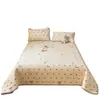 Frazada de Cama de Felpa de Leche de Gasa de Doble Capa Juego de Tres Piezas Dormitorio de Estudiantes Manta de Doble Cara Protector de Colchón y Cama