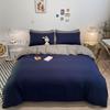 Conjunto de Capa de Edredom Amiga da Pele de Camada Dupla, Conjunto de Quatro Peças para Cama de Dormitório Individual, Conjunto de Roupa de Cama de Três Peças, Têxteis Domésticos Escovados de Estilo Simples