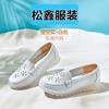 Zapatos de Enfermera con Cámara de Aire para Mujer Primavera y Verano Blancos de Suela Blanda Transpirables Zapatos de Enfermera Doctora con Cámara de Aire Antideslizantes de Cuña para Trabajo