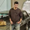 Camiseta masculina de manga longa de alta qualidade, novo estilo de outono, camiseta básica solta e moderna, camiseta esportiva masculina versátil, atacado