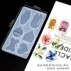 Molde de Pingente Molde de Etiqueta Osso de Cachorro Material para Artesanato DIY Cristal Epóxi com Furo Etiqueta para Pendurar Chaveiro Silicone