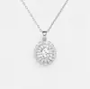 Collar Colgante de Girasol de Aleación de Cobre Popular Transfronterizo Diseño de Artesanía Fina de Lujo Europeo y Americano Cadena para Clavícula de Circonita Venta al por Mayor