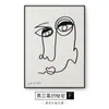 Estilo Escandinavo Simple Abstracto Sala de Estar Pintura Decorativa Personaje Línea Sofá Pared de Fondo Colgante Pintura Nicho Arte Pintura de Piso