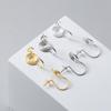 Plata S925 Chapado en Oro con Cuentas Adhesivas Disco para Mosquitero Clip para Oreja en Forma de U Hecho a Mano DIY Accesorios para Joyería de Oreja Venta al por Mayor E0059