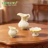 Serie de mini juegos de té retro estilo europeo para micropaísajes, accesorios de decoración DIY para casas de muñecas y pequeños adornos de mesa