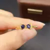 Anillo de Zafiro Natural Transfronterizo Accesorios para Mujer Nicho de Alta Gama Joyería de Plata 925 3*3 Joyería de Lujo Venta Directa de Fábrica