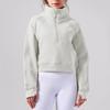 Sudadera Lulu Media Cremallera Otoño e Invierno Forro Polar con Capucha Chaqueta Deportiva para Mujer Holgada Casual Top de Yoga Versátil