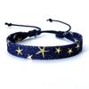 Nuevo Europeo y Americano Amazon estilo artístico simple estrella fresca mezclilla tejida pulsera pulsera joyería al por mayor