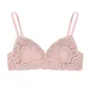 Ropa Interior Sexy Francesa para Mujeres con Pechos Pequeños, Push-Up y Aumento, Malla Fina, Sin Aros, Brasier Hueco Anti-Flacidez al Mayoreo
