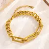 Conjunto de Colar e Pulseira Lele Jewelry Estilo Minimalista Personalidade Europeia e Americana Pulseira Hip-Hop Simples Versátil Corrente Grossa