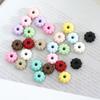 Cuentas de calabaza de aleación de 8 mm con agujero para hilo de color pintado, cuentas sueltas para bricolaje, cadena para teléfono móvil, pulsera, collar, llavero, accesorios de joyería