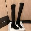 Botas Altas Sexy Sw~2026 Otoño e Invierno Nuevas Botas de Montar para Mujer Botas Ajustadas de Tubo Alto Elástico Botas Cálidas