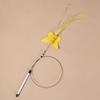 Pluma palo de gato divertido palo de juego para gato juguete interactivo para gato auge de metal alambre de acero palo de gato divertido fabricantes mayoreo