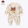 Gran Venta Especial Primavera y Otoño Monos para Bebé Algodón Puro Trajes para Bebé Niña y Niño Manga Larga Entrepierna Dividida Entrepierna Cerrada Harem