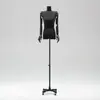 Loja de roupas versão coreana preto ombro plano manequim feminino meio comprimento janela ângulo reto ombro falso boneca corpo inteiro manequim exposição suporte
