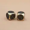 Dados de Latão Sólido, Dados de Metal de Cobre Sólido, Utensílios de Mesa para Jogos de Bebida, Dados de Mahjong Criativos Que Podem Ser Polidos à Mão