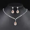 Collar de Gota de Agua con Circonita de Moda Cadena para Clavícula de Temperatura Alta de Lujo Ligero Collar de Lujo Ligero Exquisito Pendiente Venta al por Mayor